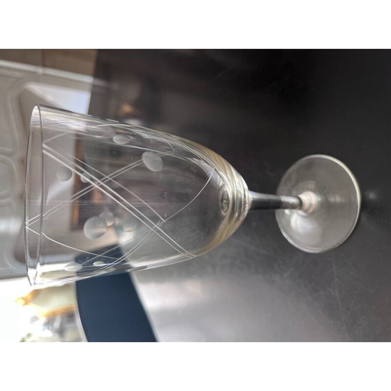 Image 1 of Satz ziselierter Gläser im Vintage-Stil, 1950