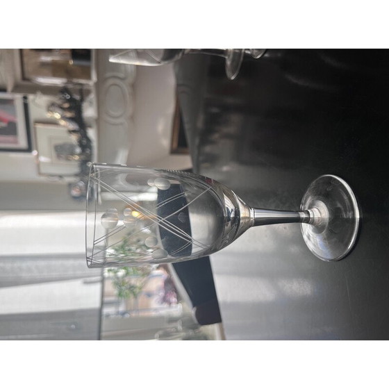 Image 1 of Satz ziselierter Gläser im Vintage-Stil, 1950