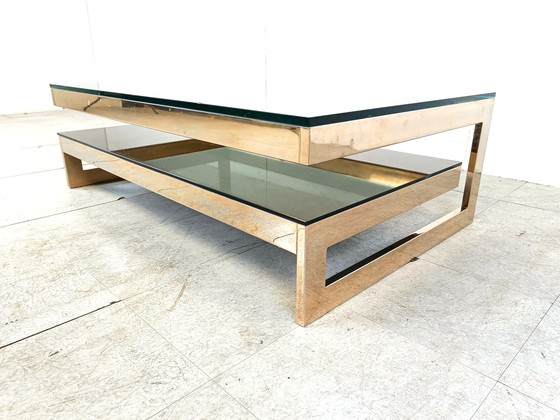 Image 1 of Zweistöckiger belgochromer Couchtisch im Vintage-Stil