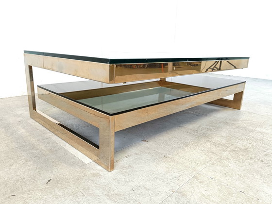 Image 1 of Zweistöckiger belgochromer Couchtisch im Vintage-Stil