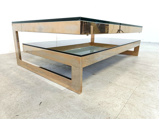 Image 1 of Zweistöckiger belgochromer Couchtisch im Vintage-Stil