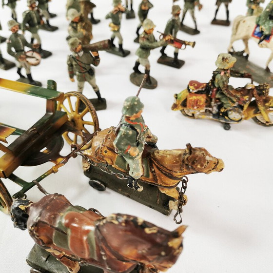 Image 1 of Vintage Sammelfiguren aus Draht von Lineol-Elastolin, Deutschland 1930