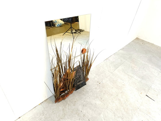 Image 1 of Geformter Kupferspiegel von Daniel D'haeseleer, 1970er Jahre