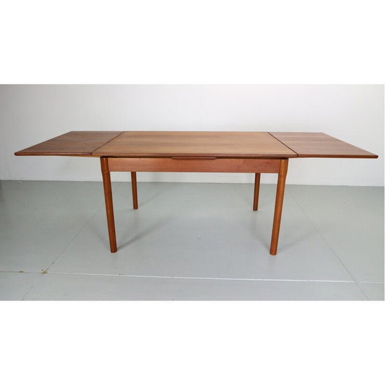Image 1 of Dänischer ausziehbarer Teak-Esstisch aus der Mitte des Jahrhunderts, 1960er Jahre