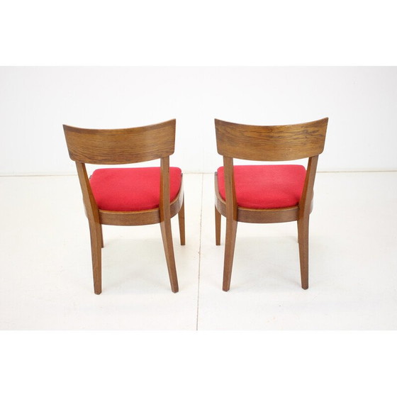 Image 1 of Ein Paar H-40 Stühle aus Holz und Stoff von Jindrich Halabala für Up Závody, Tschechoslowakei