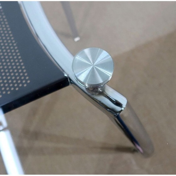 Image 1 of Vintage-Tisch aus verchromtem Metall und Glas, 1970