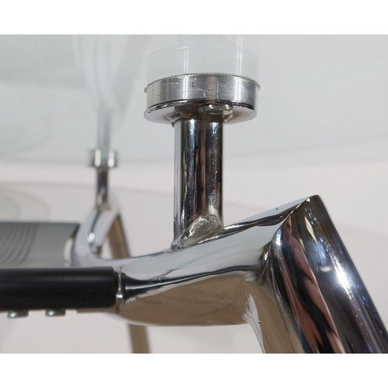 Image 1 of Vintage-Tisch aus verchromtem Metall und Glas, 1970