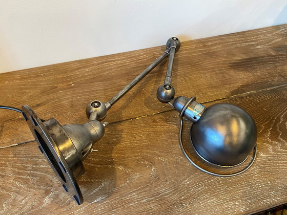 Image 1 of Lampe jieldé 2 Arme 40+25cm Graphit industriell Jean Louis Domecq 1950