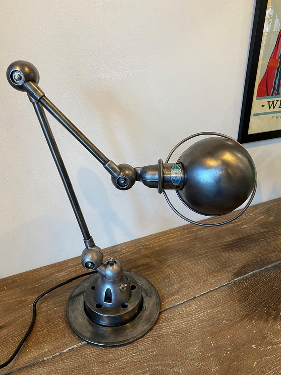 Image 1 of Lampe jieldé 2 Arme 40+25cm Graphit industriell Jean Louis Domecq 1950