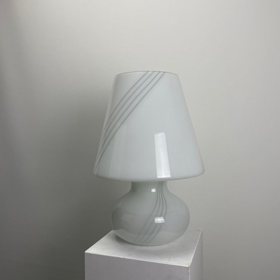 Image 1 of Große italienische Pilz-Tischlampe aus Muranoglas 1960er Jahre