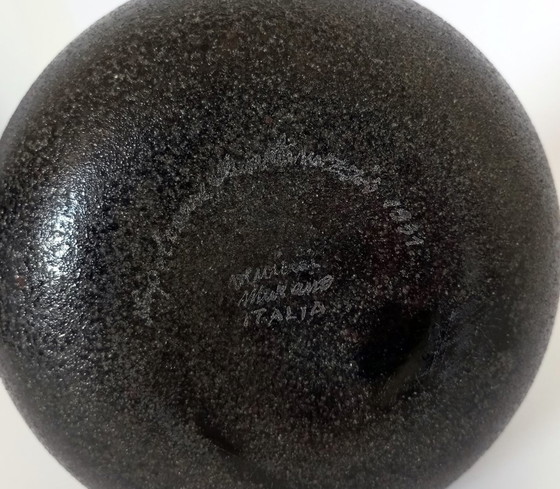 Image 1 of Einzigartig Selten Napoleone Martinuzzi Signiert Art-Deco Vase Venini Murano 1931