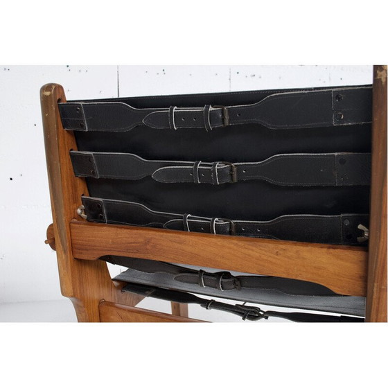 Image 1 of Ein Paar Vintage-Sessel aus Teakholz und Leder von Angel Pazmino, USA 1960