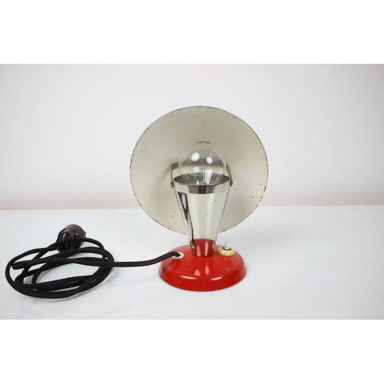 Image 1 of Vintage bauhaus Tischlampe aus lackiertem Metall, Tschechoslowakei 1930
