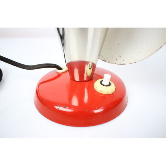 Image 1 of Vintage bauhaus Tischlampe aus lackiertem Metall, Tschechoslowakei 1930