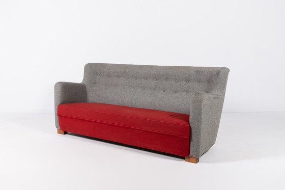 Image 1 of Skulpturales Mid Century Danish Modern Sofa, 1950er Jahre