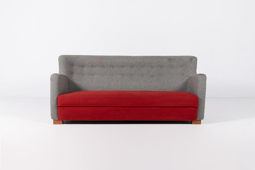 Skulpturales Mid Century Danish Modern Sofa, 1950er Jahre