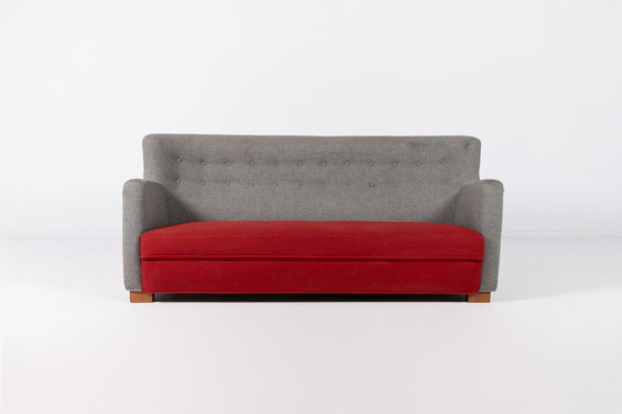 Image 1 of Skulpturales Mid Century Danish Modern Sofa, 1950er Jahre