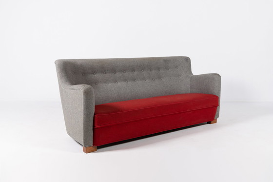 Image 1 of Skulpturales Mid Century Danish Modern Sofa, 1950er Jahre