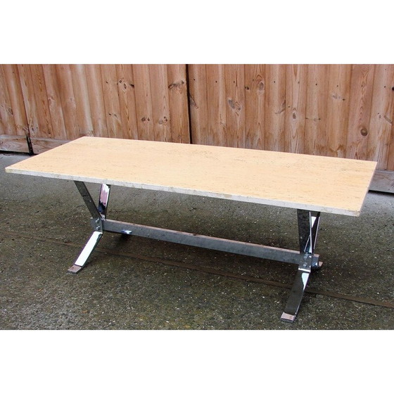 Image 1 of Vintage-Bank aus Travertin, 1970er Jahre