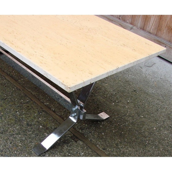 Image 1 of Vintage-Bank aus Travertin, 1970er Jahre