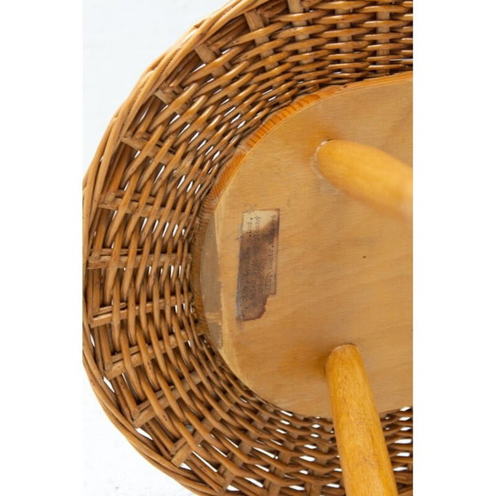 Image 1 of Vintage Rattanhocker von Jan Kalous für ÚLUV, Tschechoslowakei 1960er Jahre