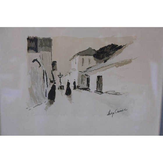 Image 1 of Alte Lithographie von Helge Cardell, Schweden 1960