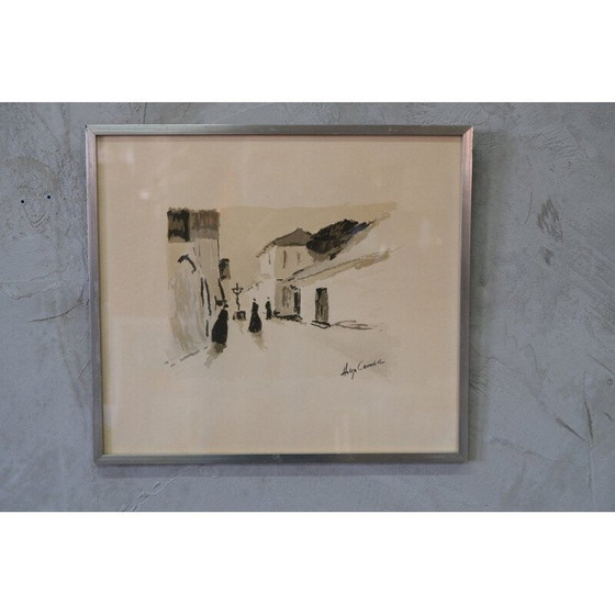 Image 1 of Alte Lithographie von Helge Cardell, Schweden 1960