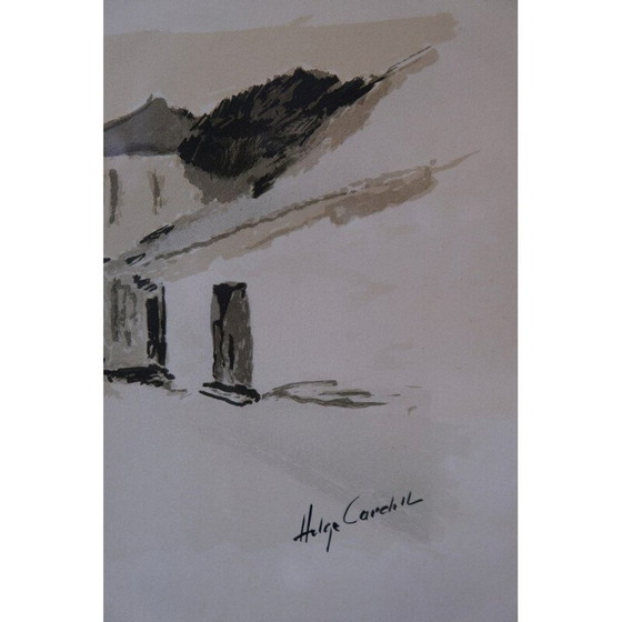 Image 1 of Alte Lithographie von Helge Cardell, Schweden 1960