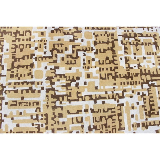 Image 1 of Alter Teppich mit modernistischem geometrischem Muster, Tschechoslowakei 1960