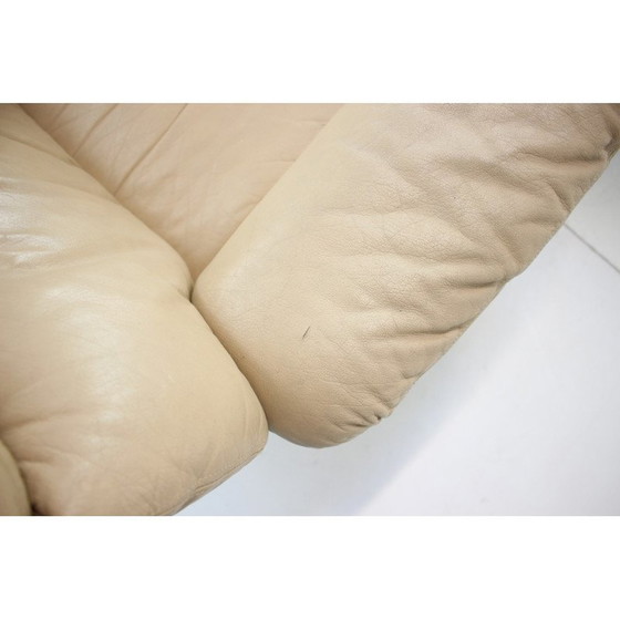 Image 1 of Paar verstellbare skandinavische Ledersessel von Peem, Finnland 1970er Jahre