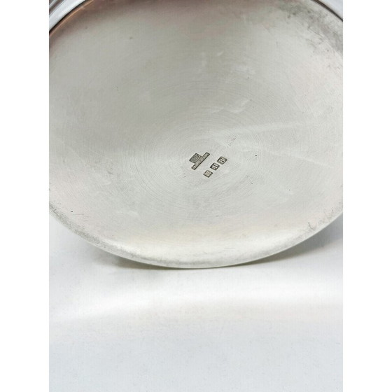 Image 1 of Mid-Century Christofle Art Deco Champagner und Eiskübel "Ondulations" von Luc Lanel, Frankreich 1930er Jahre