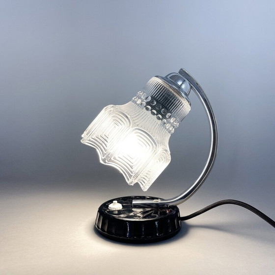 Image 1 of Vintage Tischlampe aus Metall und Keramik, Tschechoslowakei 1960