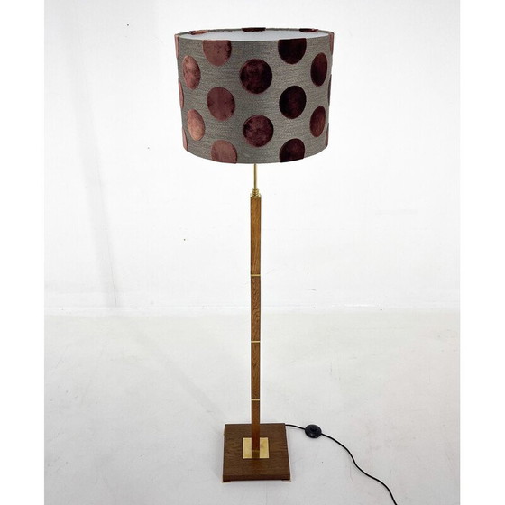 Image 1 of Vintage Stehlampe aus Messing und Holz, Dänemark 1960