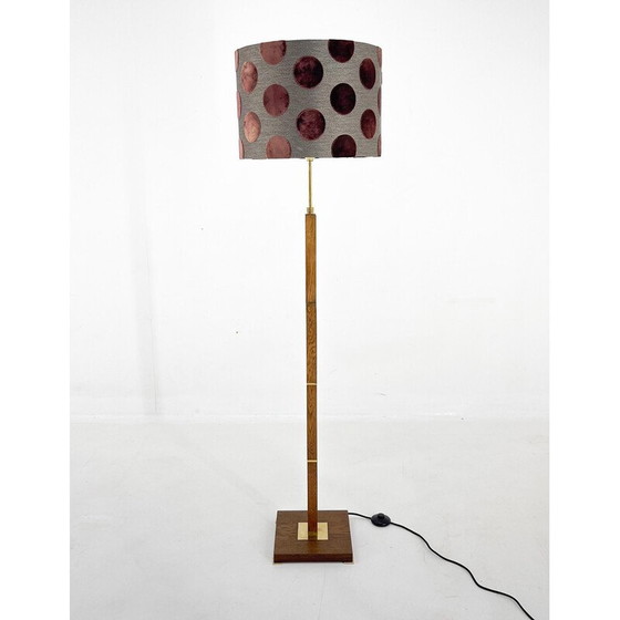 Image 1 of Vintage Stehlampe aus Messing und Holz, Dänemark 1960