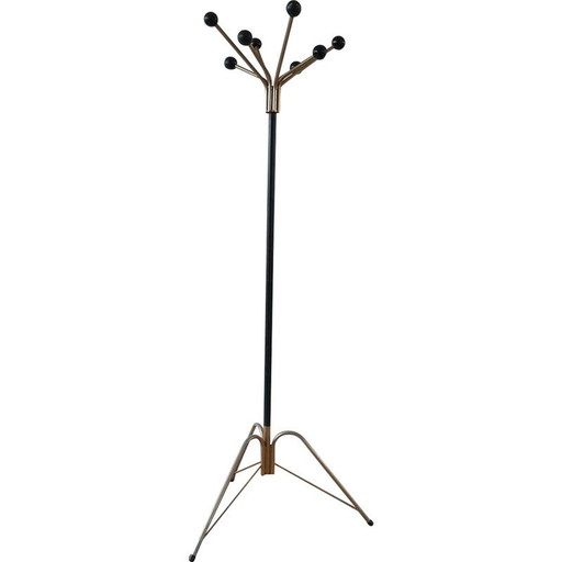 Vintage-Garderobe aus Messing, Niederlande 1970