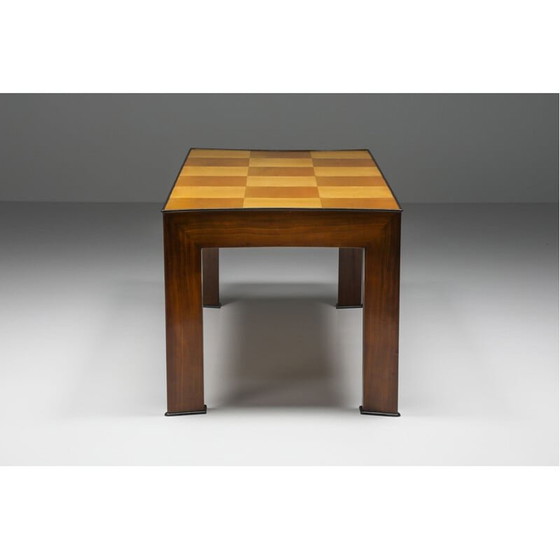 Image 1 of Vintage Art Deco Esstisch konkav, 1970er Jahre