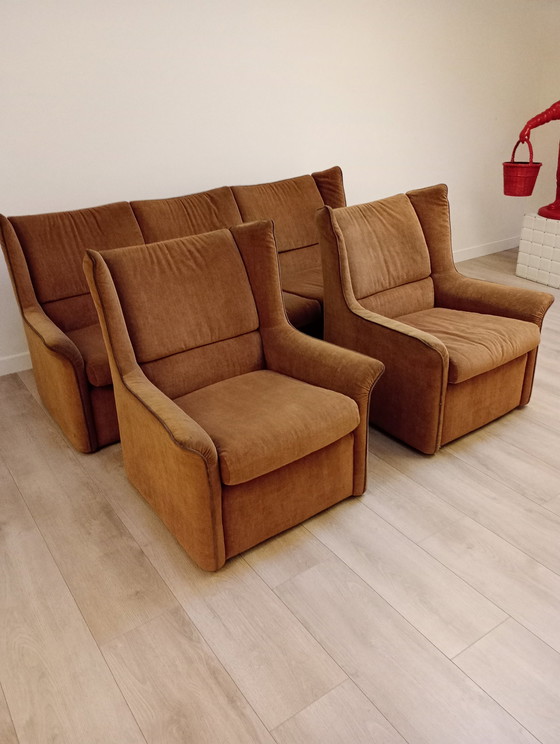 Image 1 of Vintage 3-Sitzer-Sofa, 2x 1-Sitzer. Kauffeld