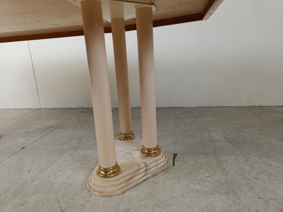 Image 1 of Beige lackierter Vintage Esstisch