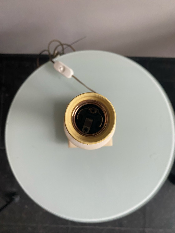 Image 1 of Art-Deco-Marmor-Messing-Tischlampe