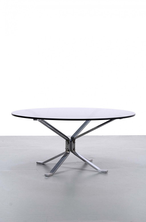 Chrom Couchtisch aus den 70er Jahren