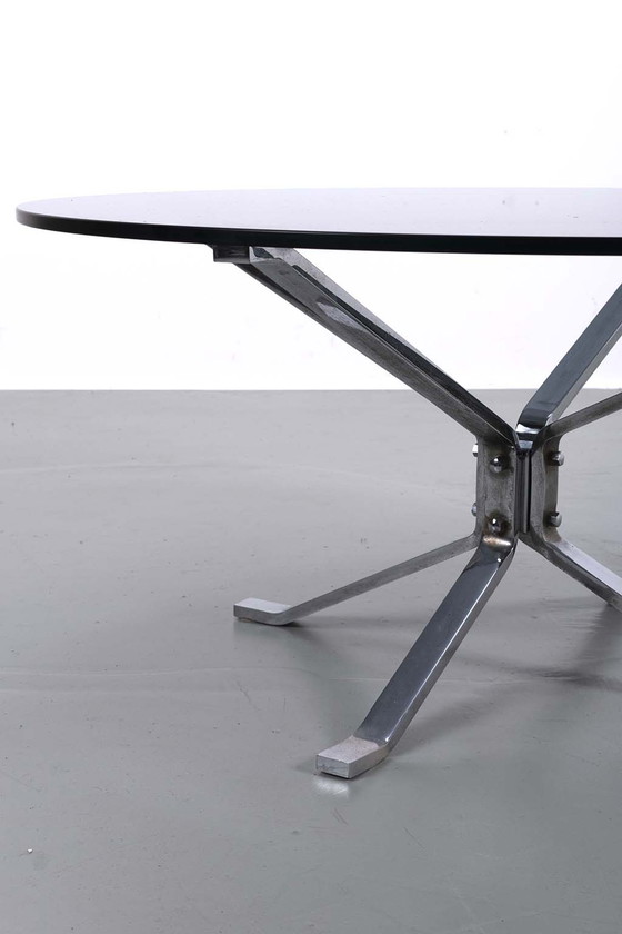 Image 1 of Chrom Couchtisch aus den 70er Jahren