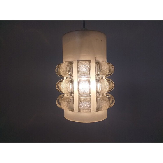 Image 1 of Mid Century Glas Pendelleuchte Italien 1960er Jahre