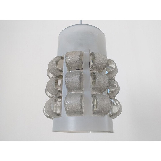 Image 1 of Mid Century Glas Pendelleuchte Italien 1960er Jahre
