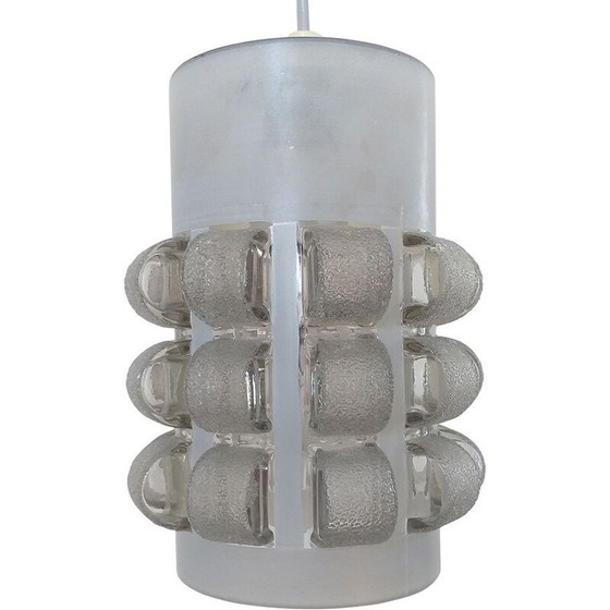 Image 1 of Mid Century Glas Pendelleuchte Italien 1960er Jahre