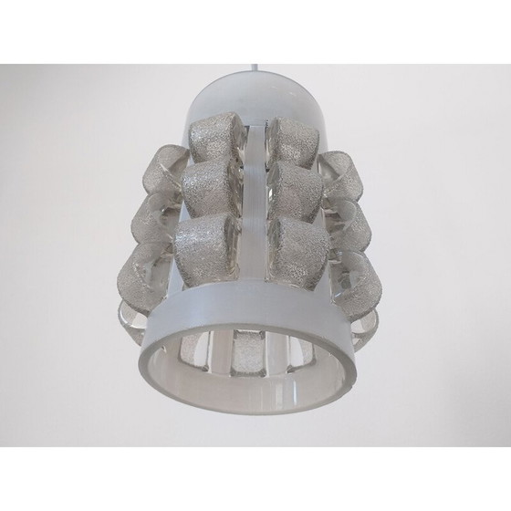 Image 1 of Mid Century Glas Pendelleuchte Italien 1960er Jahre