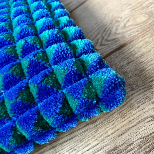 Kissen Vintage Space Age Blau Grün