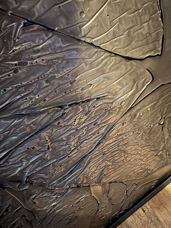 Image 1 of Brutalistisches Wandpaneel aus Kupfer und Glas