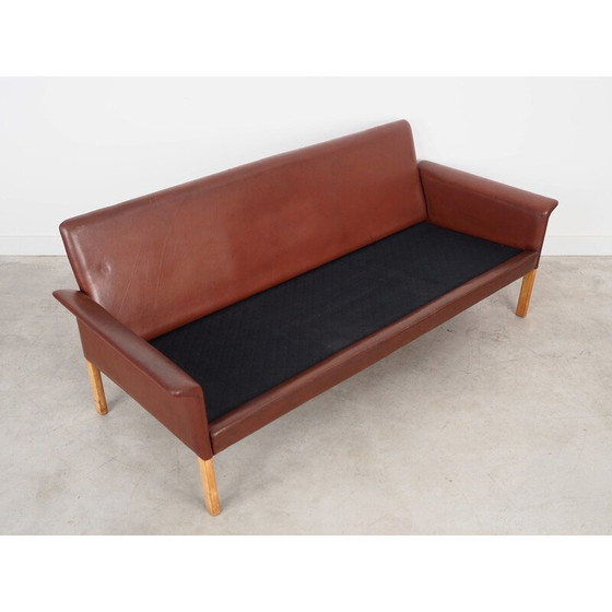 Image 1 of Braunes Ledersofa von Hans Olsen für CS Møbler, 1960er Jahre