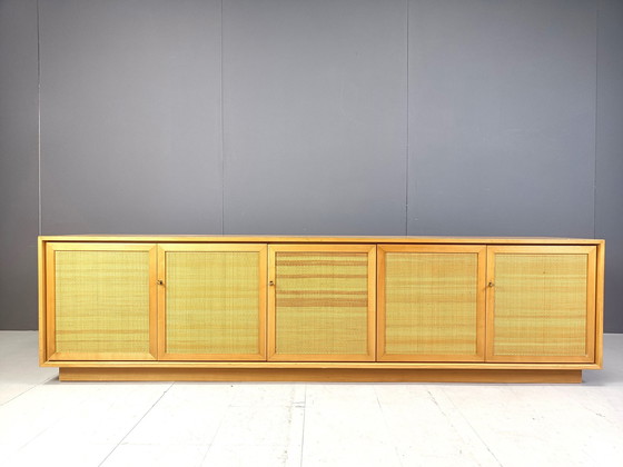 Image 1 of Skandinavisches Rattan-Sideboard, 1970er Jahre