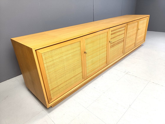 Image 1 of Skandinavisches Rattan-Sideboard, 1970er Jahre